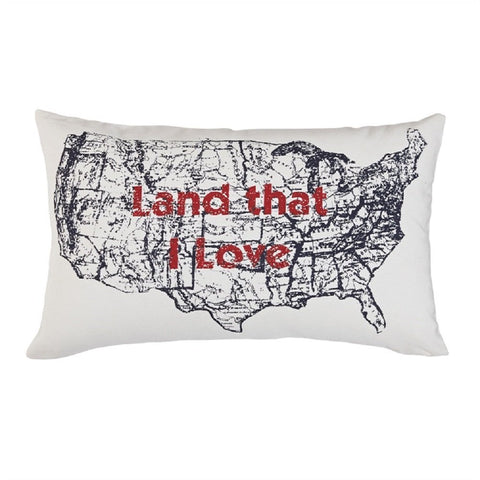 Park Designs Land That I Love 12" x 20" Pillow - Polyester Fill