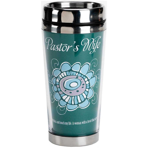 Dicksons SSMUG-10 Turquoise Pastor's Wife 16 Oz. Stainless Steel Insulated Travel Mug with Lid
