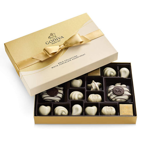 GODIVA 13947 Chocolatier Gift Box, White-Chocolate 22 Count