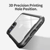 Designed for iPhone 12 Pro Max Case, Crystal Clear Hard PC Back Silicone Edge Shockproof Case, Black