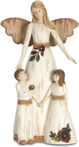 Pavilion Gift 41012  Simple Spirits Angel Figurine and Children, 11-Inch, Guardian