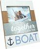 Pavilion 67802 Together On The Boat - 7.75x10 Inch Horizontal Easel Back Picture Frame, Gray