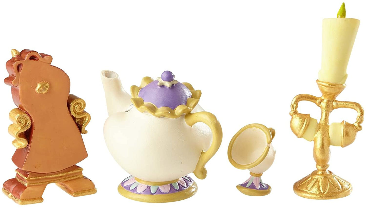 Enesco 4060076 Jim Shore Disney Beauty and The Beast Enchanted Objects Set, Multicolor