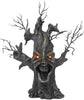 Roman Halloween 133461 Rustic Brown Tree Face LED 13 inch Acrylic Decorative Tabletop