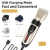 RUEOO Pro Cordless Hair Trimmer  Kit Led Display USB Rechargeable Five-Level Adjustable Length