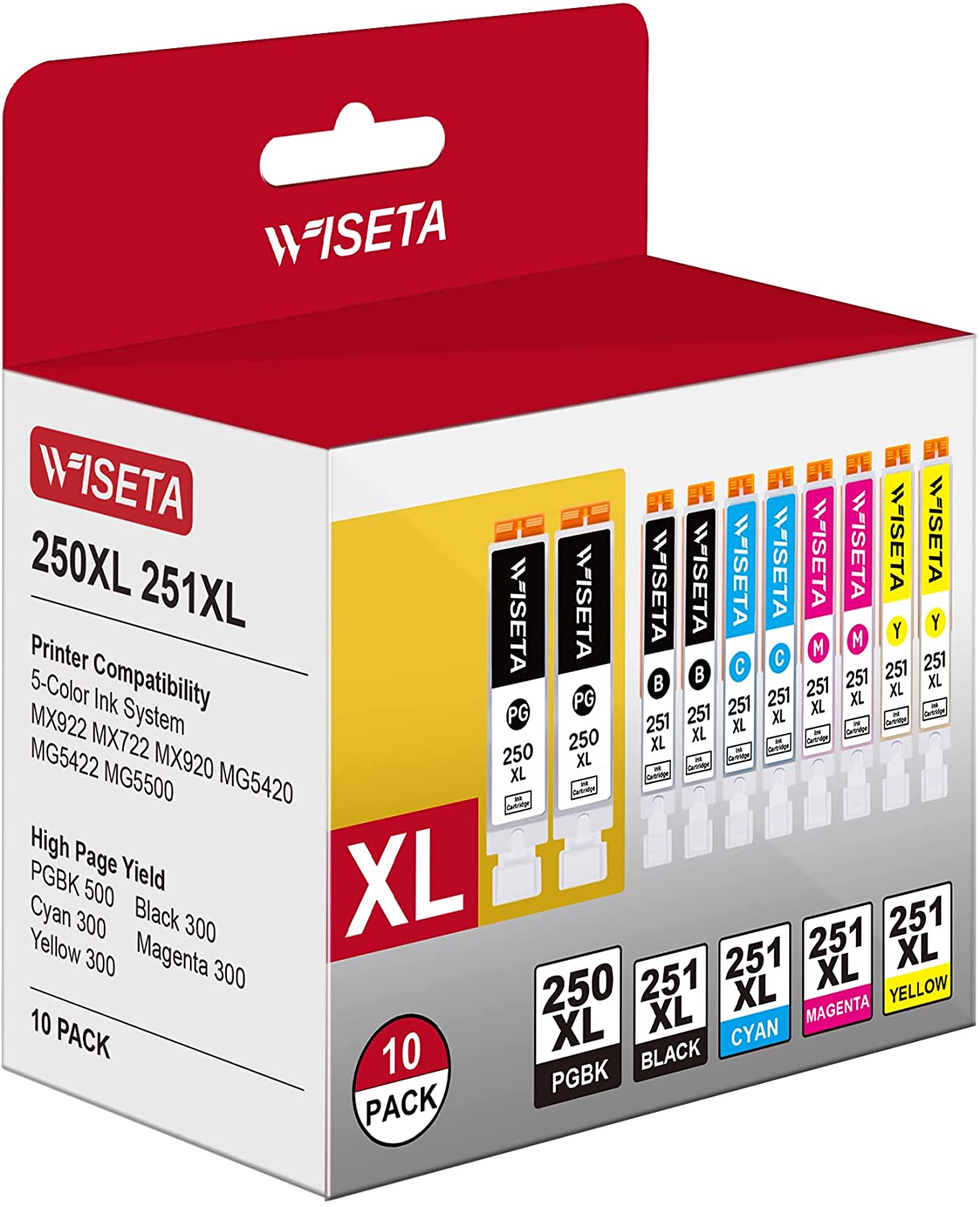 Compatible Replacement for Canon PGI250 XL & CLI251 XL Combo Pack Printer Ink Cartridges