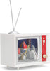Roman Dropship 133427 Led White TV with Cardinal Snowfall Musical Box 4.75"