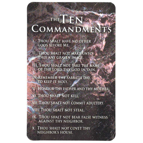 Dicksons BKM-9900 Pocket Card Bookmark Pack of 12 - Ten Commandments