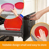 2PC Round Silicone Air Fryer Liners Reusable with Heatproof Gloves, Pink + Red