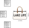 Santa Barbara G3153 Hold Everything Canvas Tote Bag Lake Life 20"