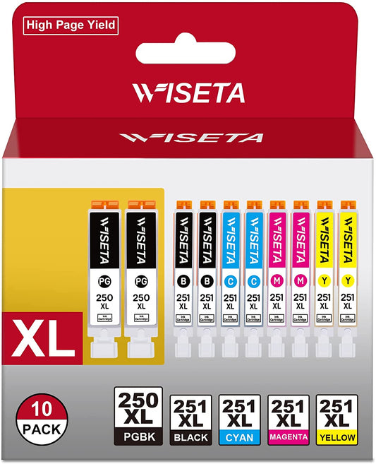 Compatible Replacement for Canon PGI250 XL & CLI251 XL Combo Pack Printer Ink Cartridges