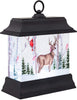 Roman Dropship 132264 LED Woodland Winter Lantern 8.5 x 3.75 Acrylic Snow Globe Swirl Dome