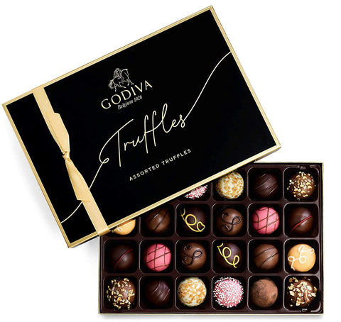 Godiva 14223 Chocolatier Signature Truffles Assorted Chocolate Gift Box, 24-Ct