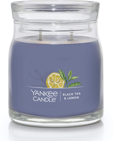 Yankee Candle 1630012 Black Tea & Lemon Signature Medium Jar Candle