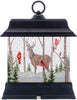 Roman Dropship 132264 LED Woodland Winter Lantern 8.5 x 3.75 Acrylic Snow Globe Swirl Dome