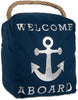 Pavilion 72228 Welcome Aboard Anchor Beach Navy & Silver Door Stopper with Handle