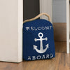 Pavilion 72228 Welcome Aboard Anchor Beach Navy & Silver Door Stopper with Handle
