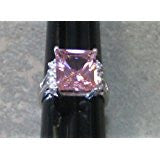 R. S. Covenant 4323 Pink Princess Cut CZ Ring Size 10