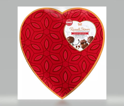 Russell Stover 10000129 Russell Stover Pecan Delight Decorative Heart  4.5 oz.