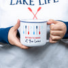 Pavilion Gift 67511 Large 17 Oz Stoneware Coffee Cup Mug Better To Wake At The Lake, Blue