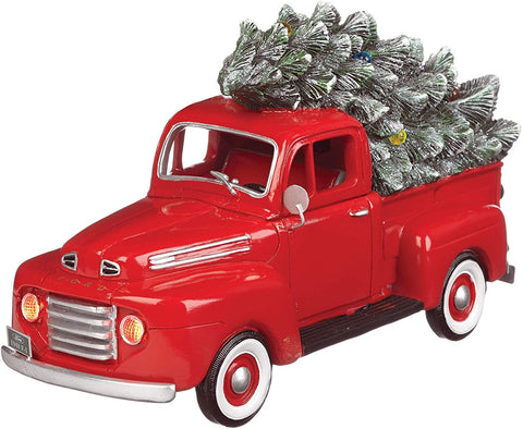Roman Christmas 130508 Pickup Truck with Tree Amusement 5.5" H,