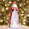 Roman Dropship 132259 Swirl Countdown Santa Rosy Red 13" Acrylic Holiday Snow Globe Dome