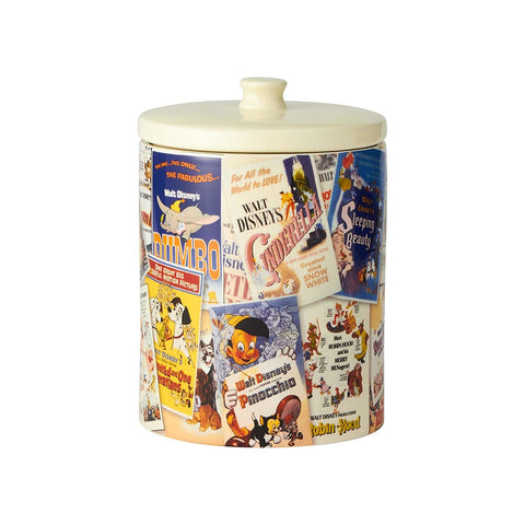 Enesco 6001023 Classic Disney Film Posters Ceramic Cookie Jar, 9.25 inch, Multicolor