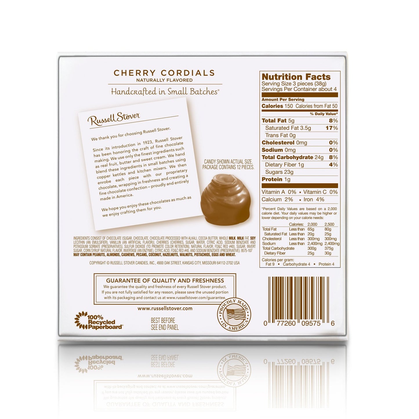 Russell Stover 9575 Cherry Cordials Box, 5.25 Ounce
