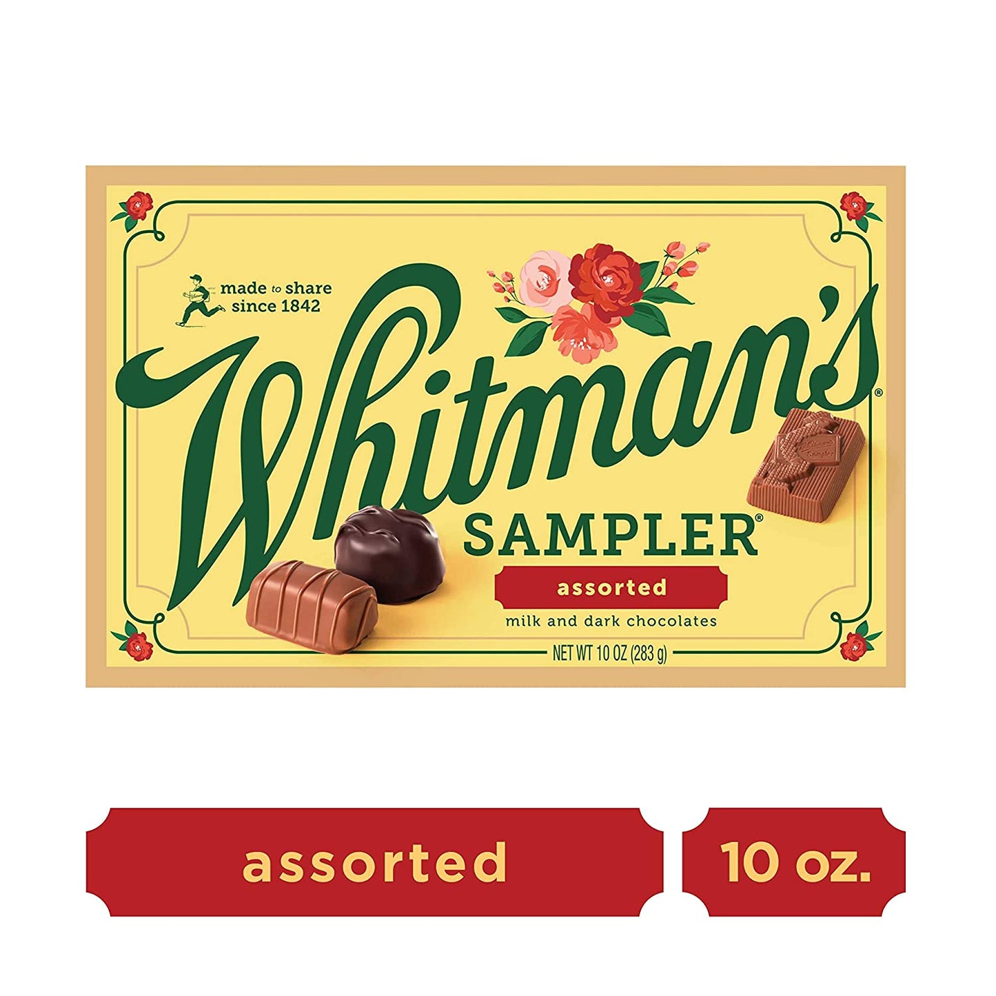 Whitman's Sampler 7066 Assorted Chocolates, 10 Ounce (22 Pieces)