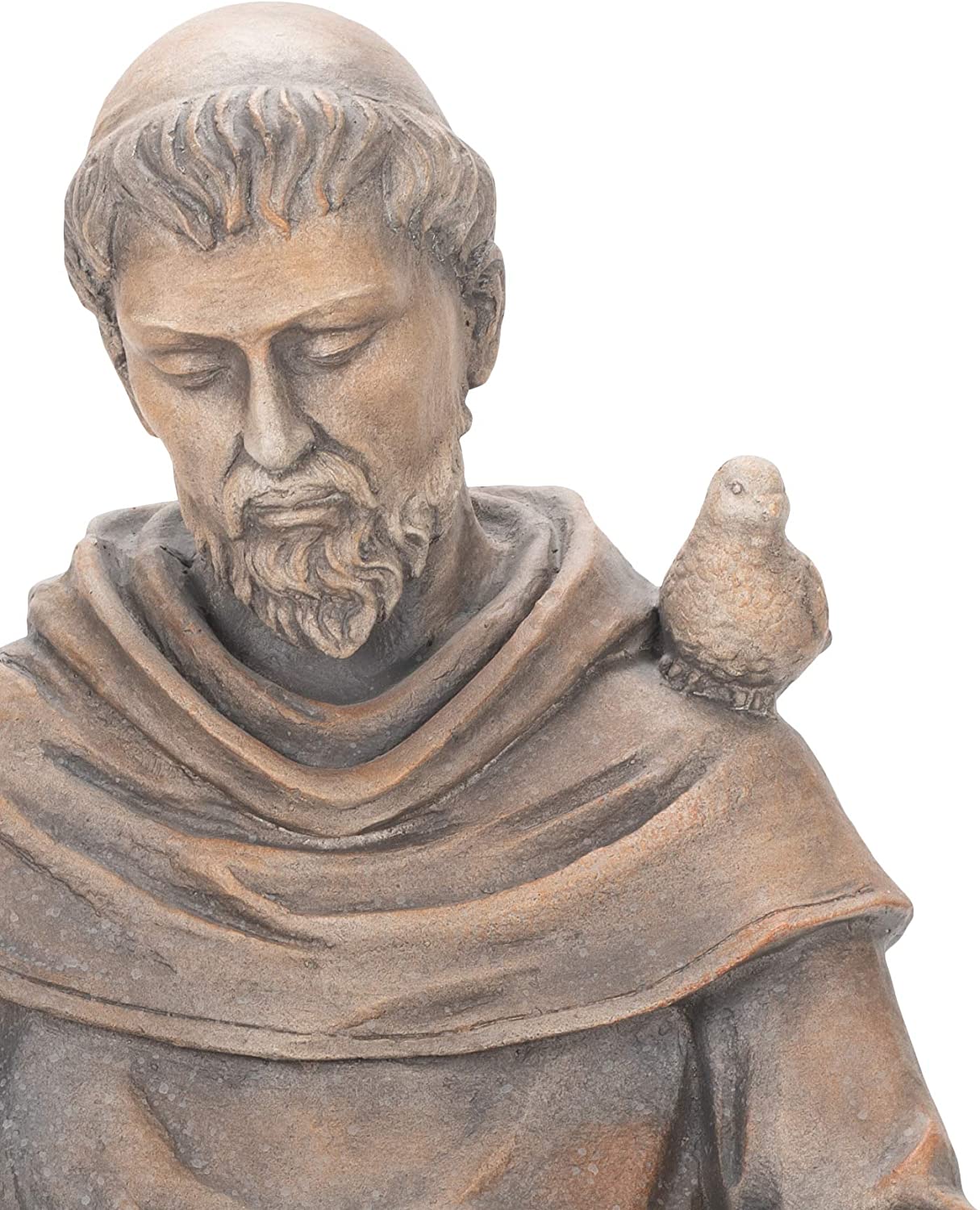 Roman Dropship 15859 Saint Francis Bird Bath, 19"