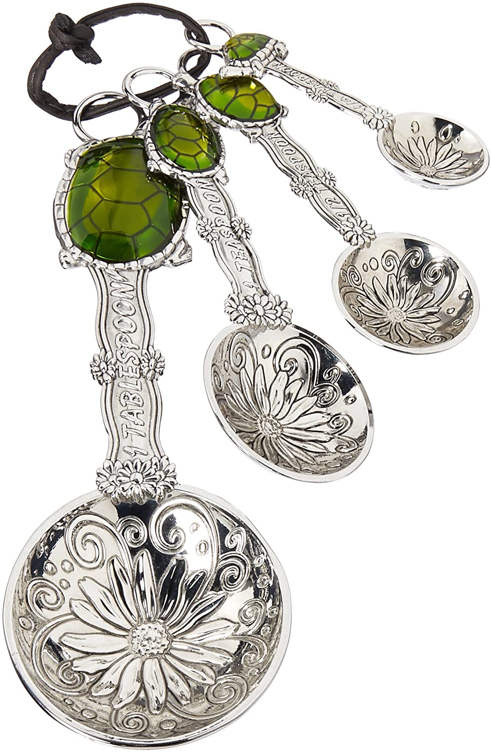 Ganz ER21862 Measuring Spoons 4-Piece Set, Turtle , Silver