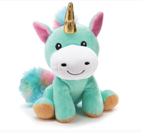 Burton & Burton 9732141 Plush Rainbow Unicorn with Gold Horn