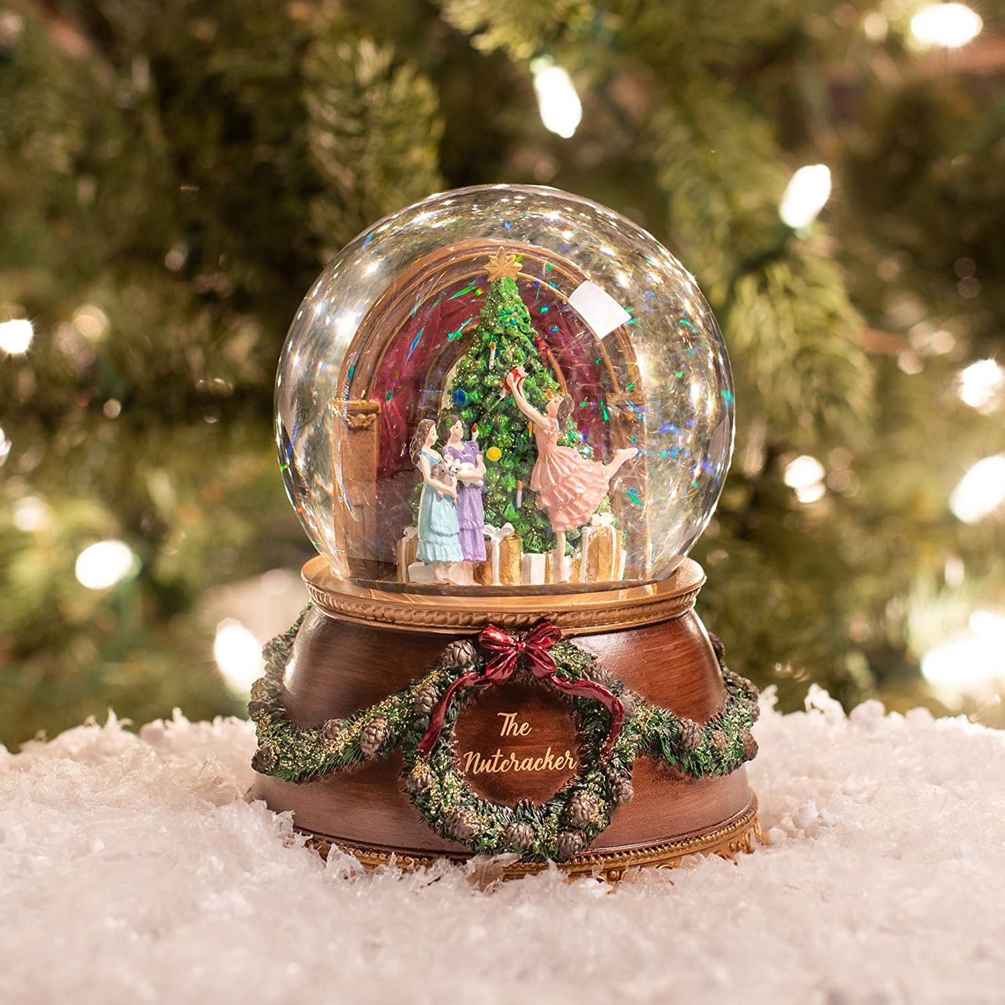 Roman Christmas 132014  Nutcracker Glitterdome Resin Snow Globe Plays The Nutcracker Ballet  6 x 4.5