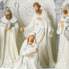 Roman Dropship 133013 Nativity Silver Dot White with Triptych Backdrop,11.25"