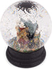 Roman Dropship 132477 Haunted House Swirl Ghost Black Glitter 7x6 Acrylic Halloween Snow Globe Dome