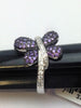 R.S. Covenant 6011 Amethyst & Cz Butterfly Ring Size 7