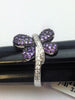 R.S. Covenant 6011 Amethyst & Cz Butterfly Ring Size 5  LOC 25