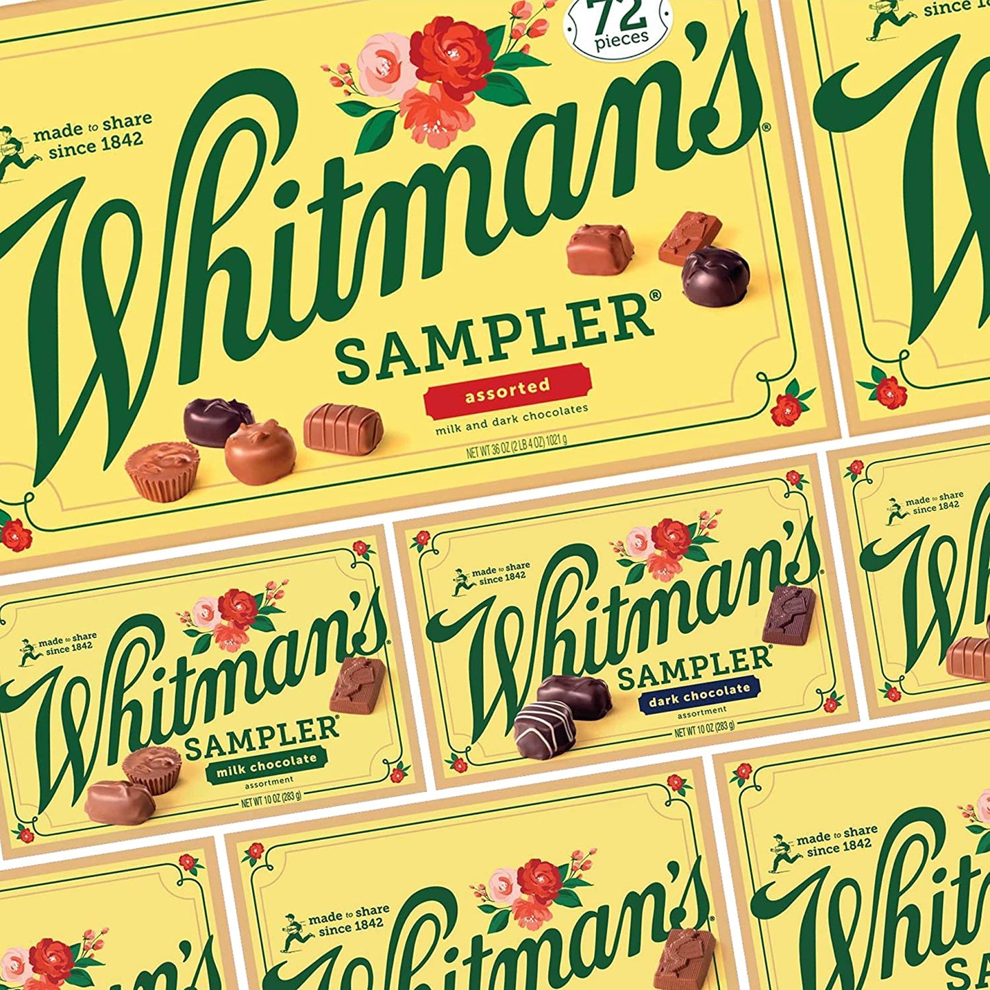 Whitman's Sampler 7066 Assorted Chocolates, 10 Ounce (22 Pieces)