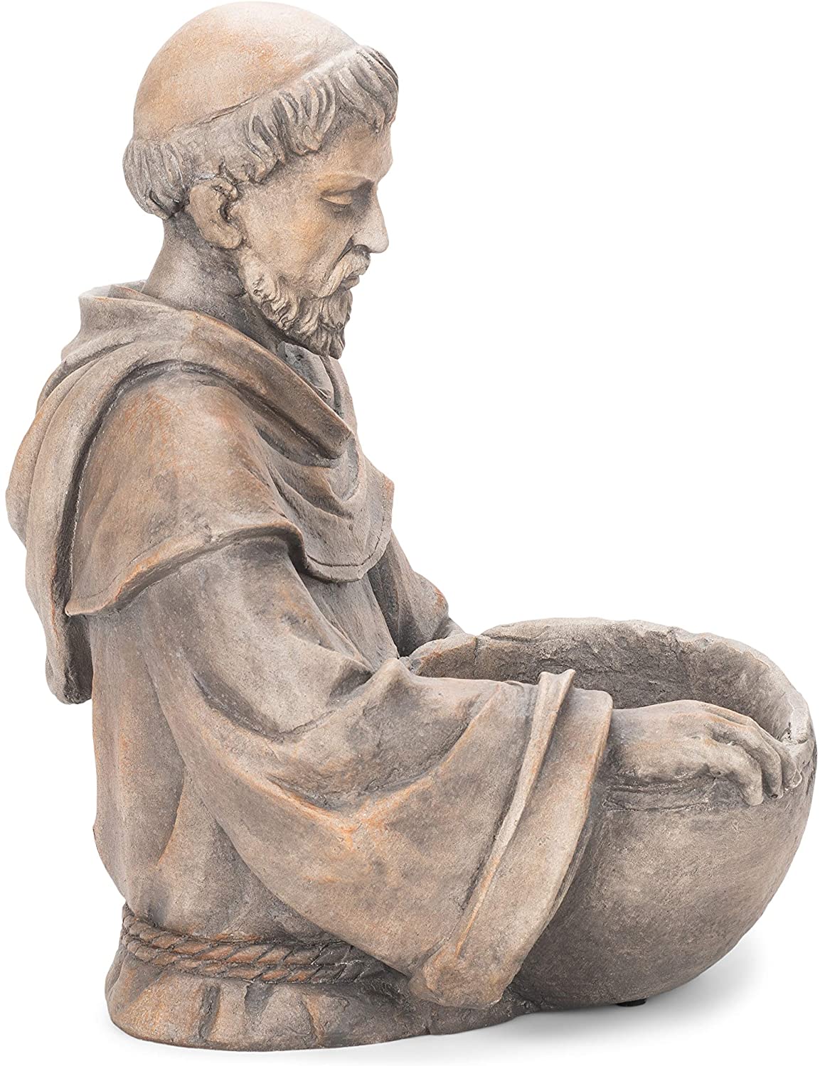 Roman Dropship 15859 Saint Francis Bird Bath, 19"