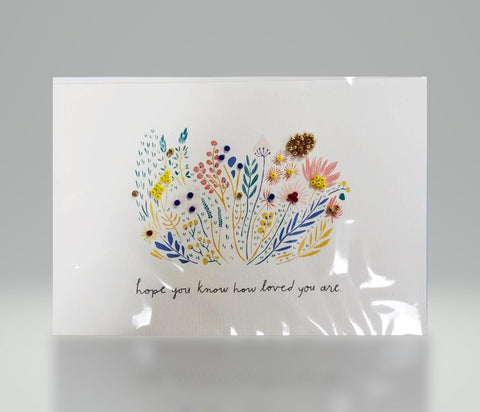 Hallmark MSI8035 Signature Hope You Know How You Are Loved Card (Wildflowers)