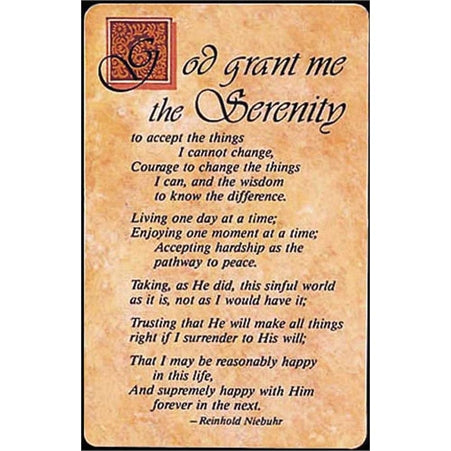 Dicksons BKM-501 Pocket Card Bookmark Pack of 12 � Complete Serenity Prayer
