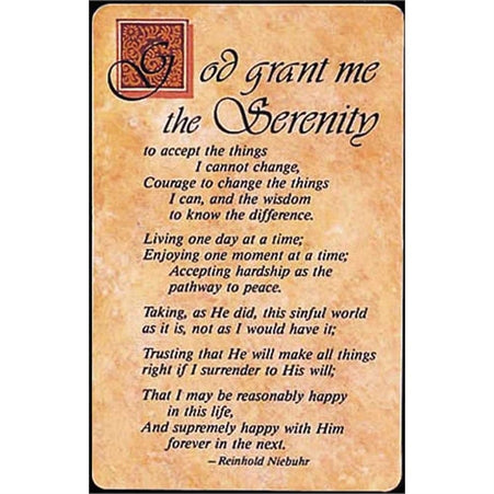 Dicksons BKM-501 Pocket Card Bookmark Pack of 12 � Complete Serenity Prayer