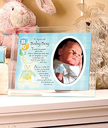 Lakeside 497322016 Baby Boy Memory Glass Frame