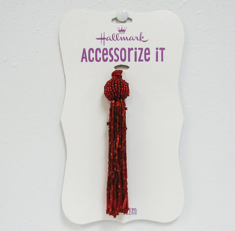 Hallmark Accessorize It Tm118 Red Tassle Gift Trim