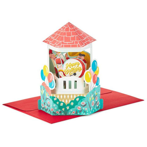 Hallmark Wonderfolds Old-Time Town Square Celebration Pop Up Birthday Card