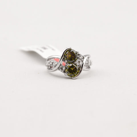 R. S. Covenant 856 Women's CZ Double Peridot Ring SZ 5