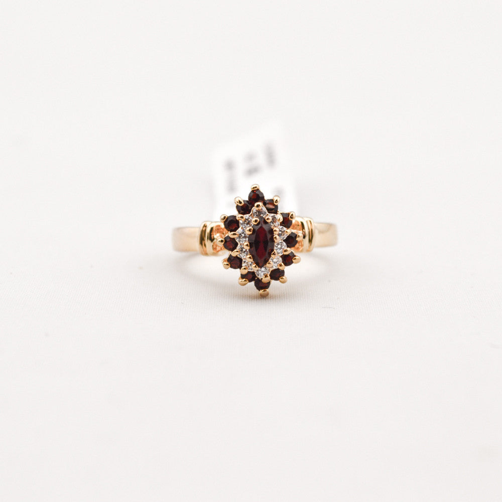 Imit Ruby With Cubic Zirconia Ring  SZ 5 LOC 19
