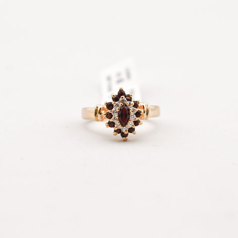Imit Ruby With Cubic Zirconia Ring  SZ 5 LOC 19