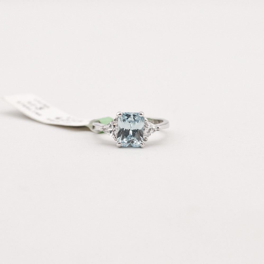 R. S. Covenant 4277 Aqua Cubic Zirconia Ring SZ 5