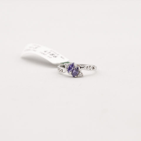 R. S. Convenant 4186 Women's Purple Tanzanite Cubic Zirconia Ring SZ 4